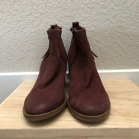 Blondo Waterproof Nova Burgundy Red Heeled Booties 7.5 - Picture 5 of 6